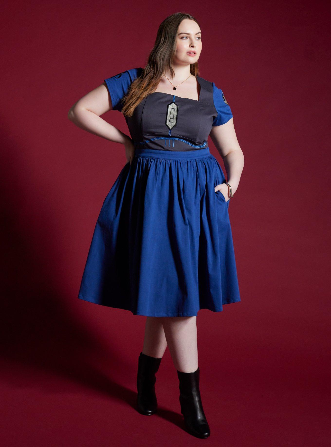 Her Universe Star Wars Bo-Katan Retro Dress Plus Size Her Universe Exclusive, MULTI, hi-res