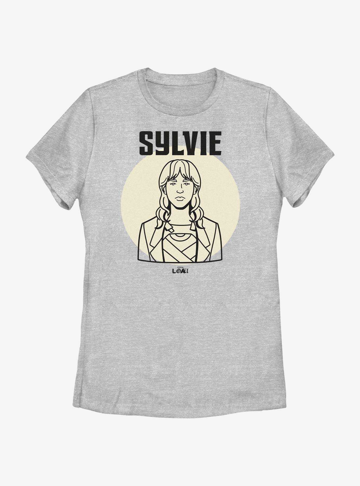 Marvel Loki Line Drawing Sylvie Portrait Womens T-Shirt, , hi-res
