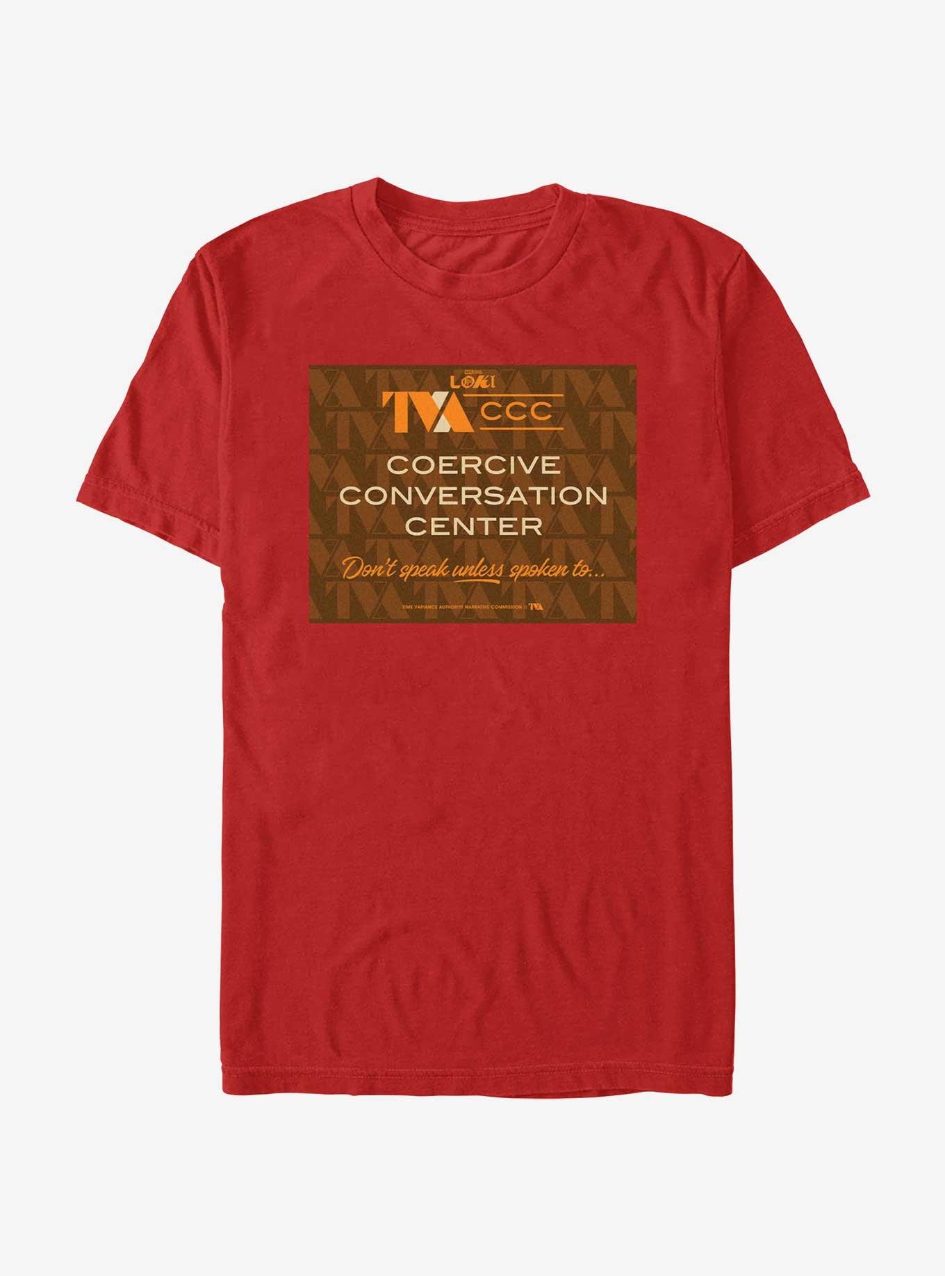 Marvel Loki Coercive Conversation Center T-Shirt, RED, hi-res