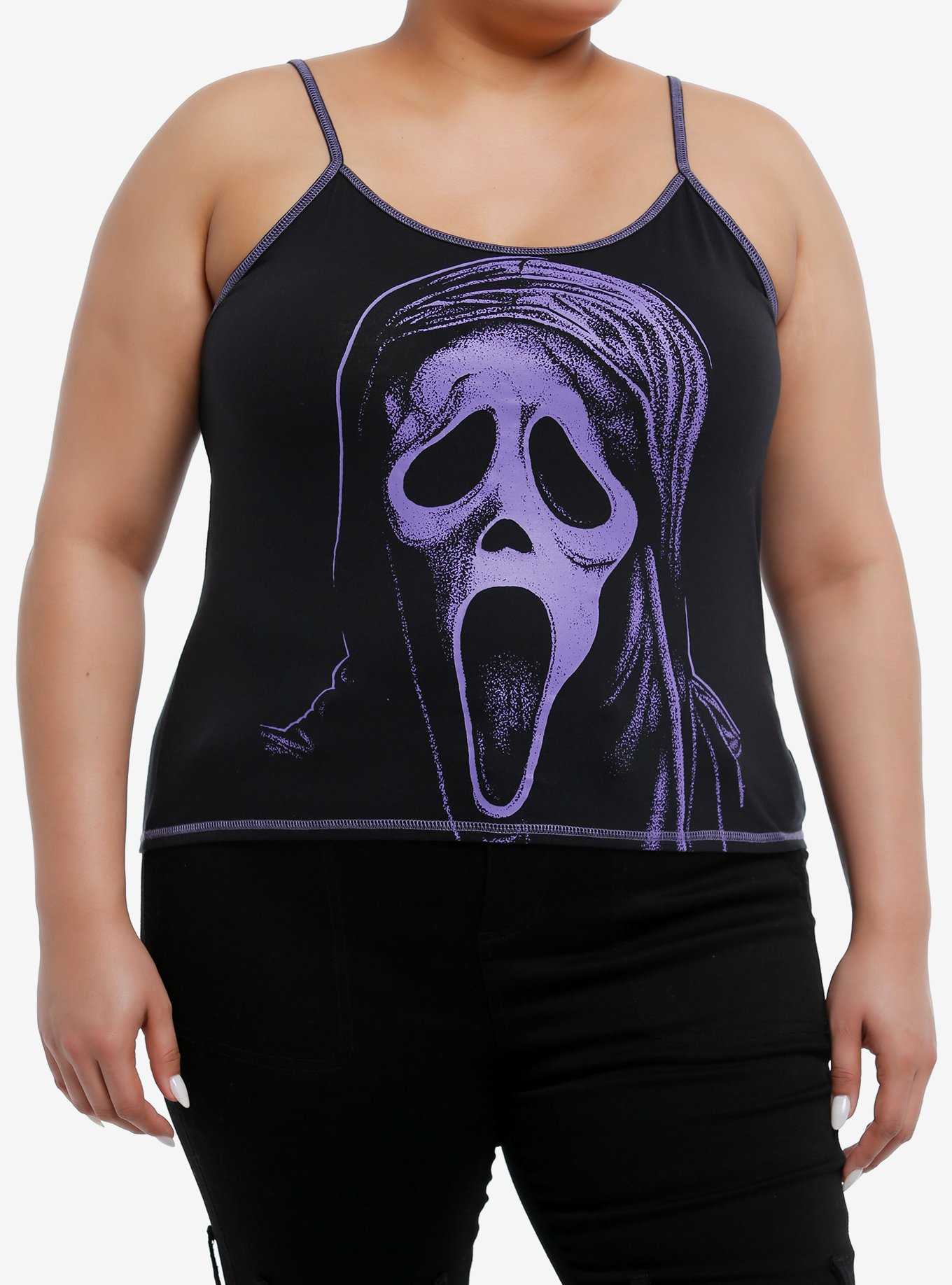 Scream Ghost Face Jumbo Print Girls Cami Plus Size, , hi-res