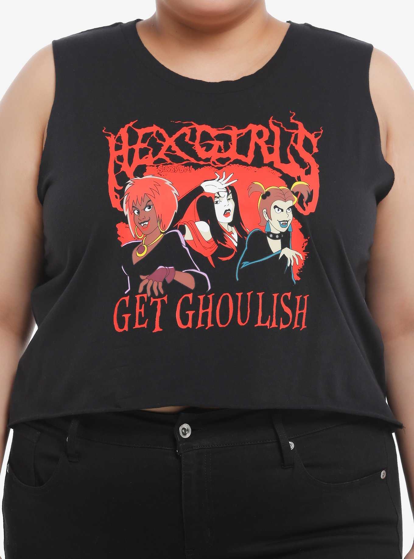 Scooby-Doo! The Hex Girls Crop Girls Muscle Tank Top Plus Size, , hi-res