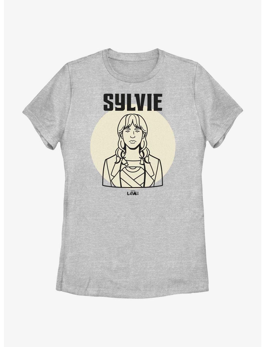 Marvel Loki Line Drawing Sylvie Portrait Womens T-Shirt, ATH HTR, hi-res