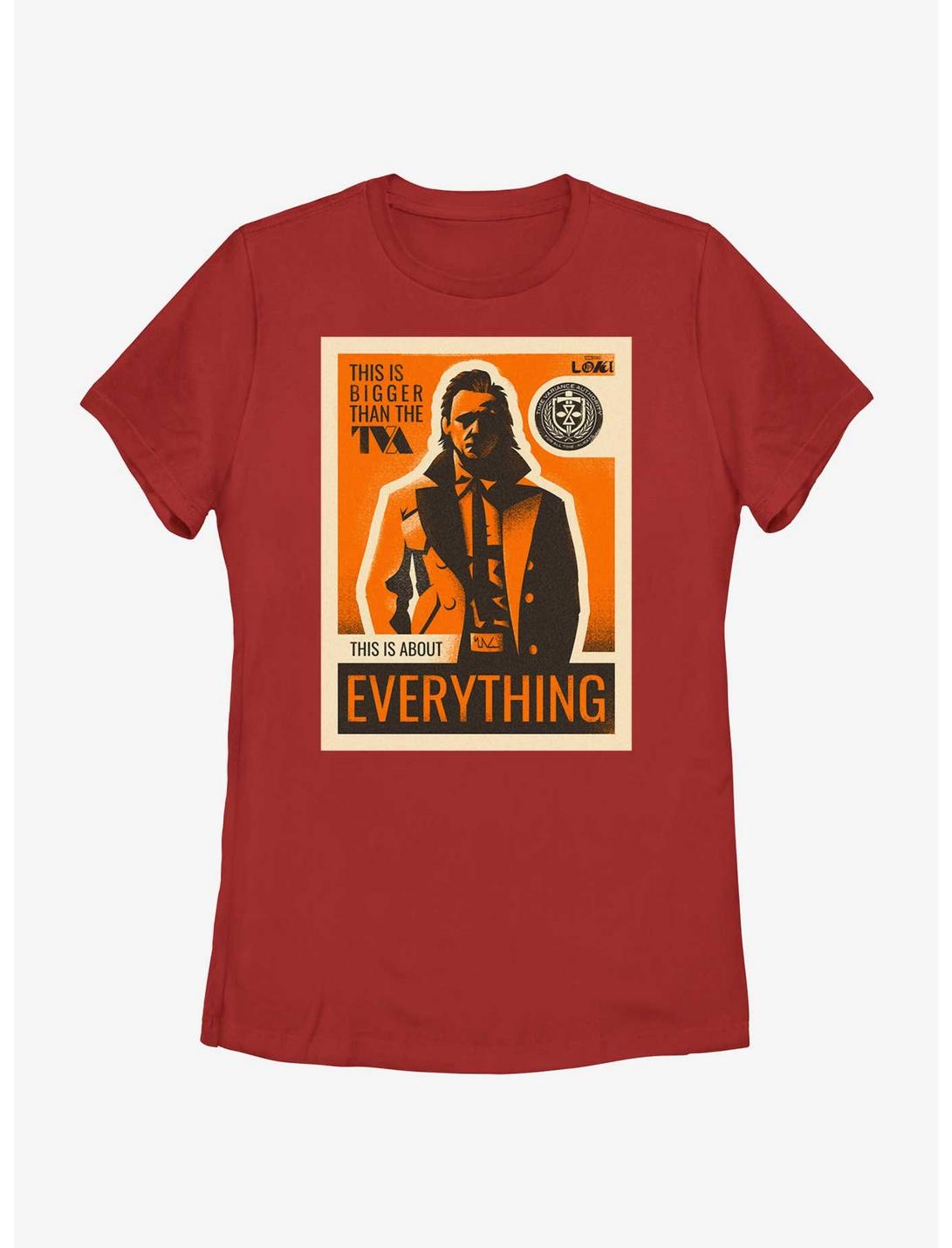 Marvel Loki This Is About Everything Poster Womens T-Shirt, RED, hi-res