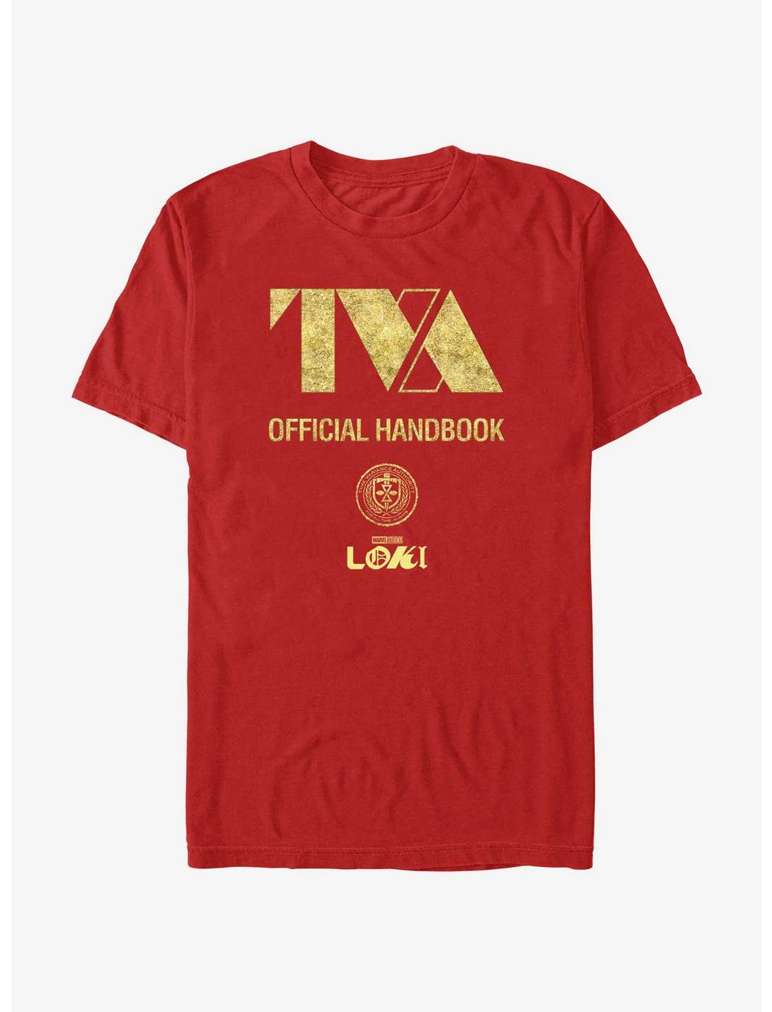Marvel Loki TVA Official Handbook T-Shirt, RED, hi-res