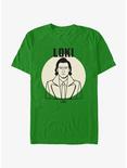 Marvel Loki Line Drawing Loki Portrait T-Shirt, KELLY, hi-res