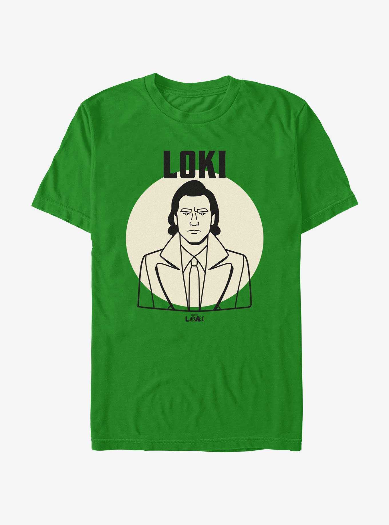 Marvel Loki Line Drawing Loki Portrait T-Shirt, , hi-res