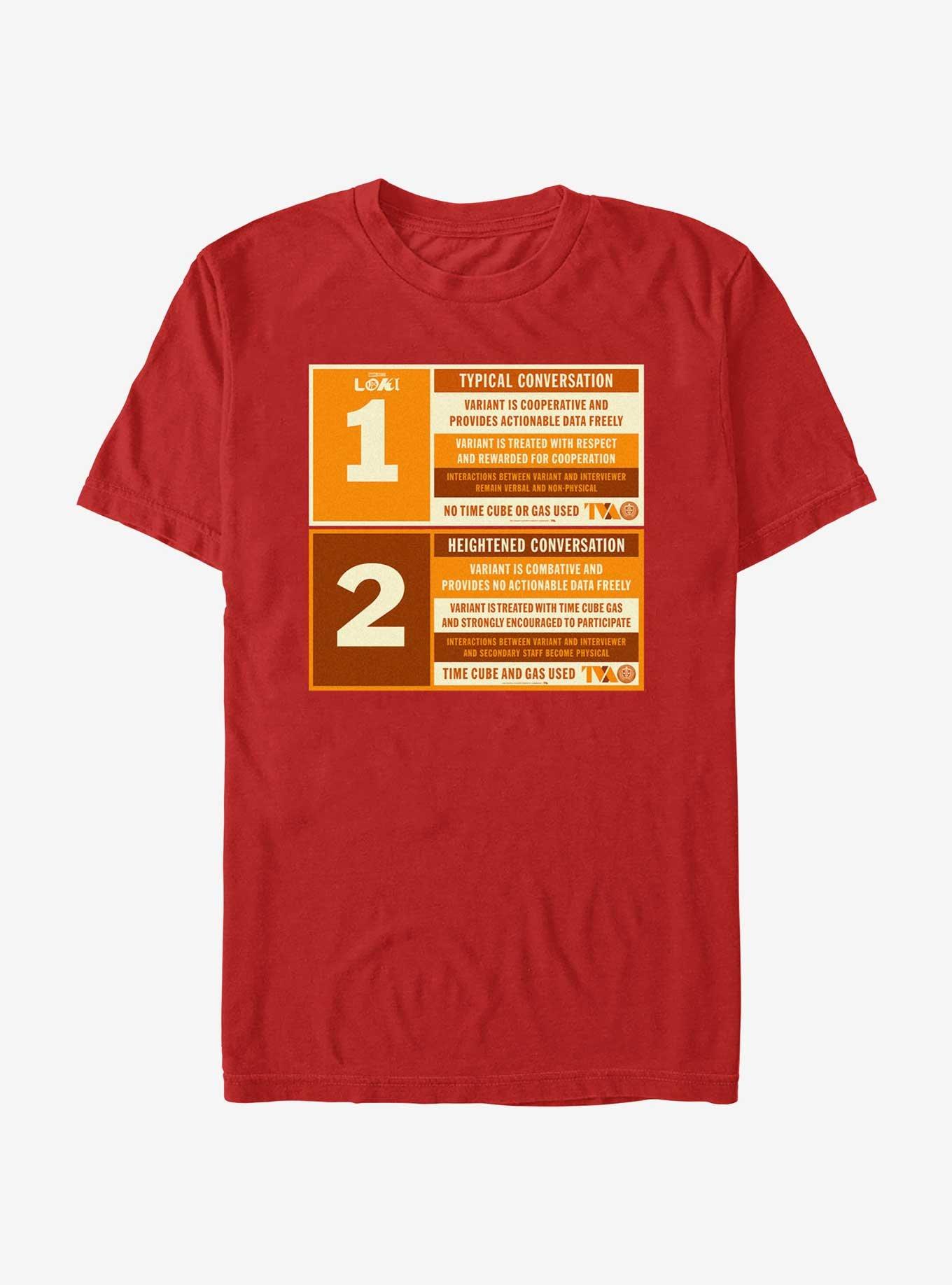 Marvel Loki Typical Heightened Conversation T-Shirt, RED, hi-res