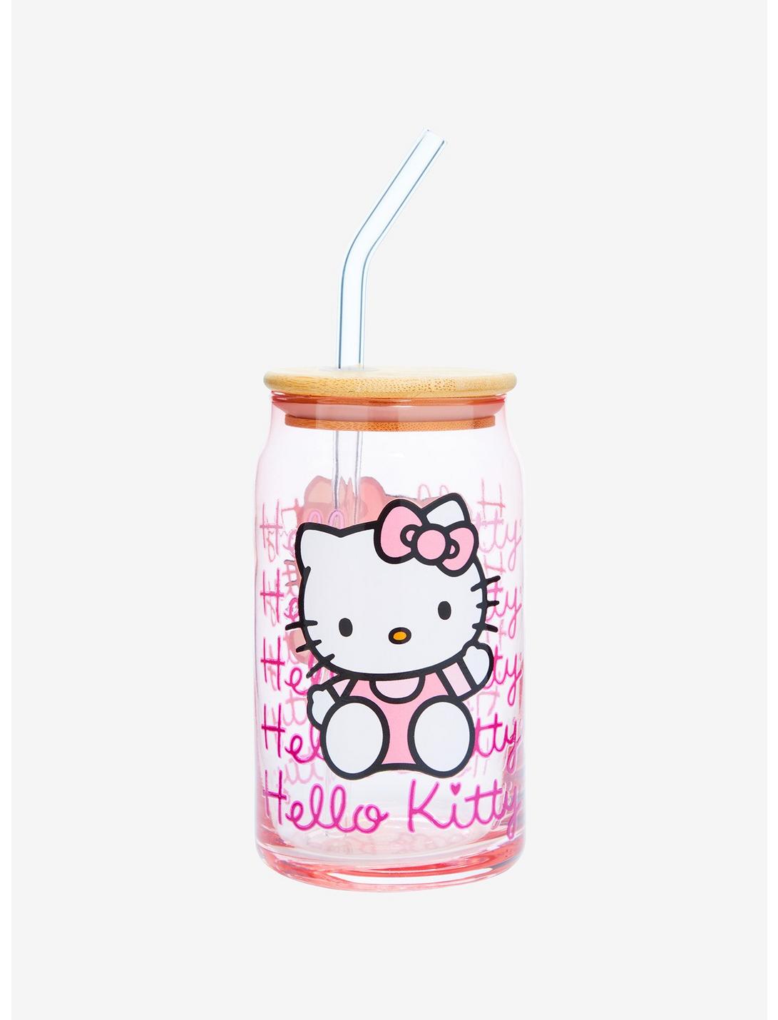 Hello Kitty Pink Glass Travel Cup, , hi-res