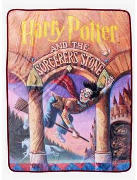 Harry Potter Sorcerer's Stone Book Cover Throw Blanket, , hi-res