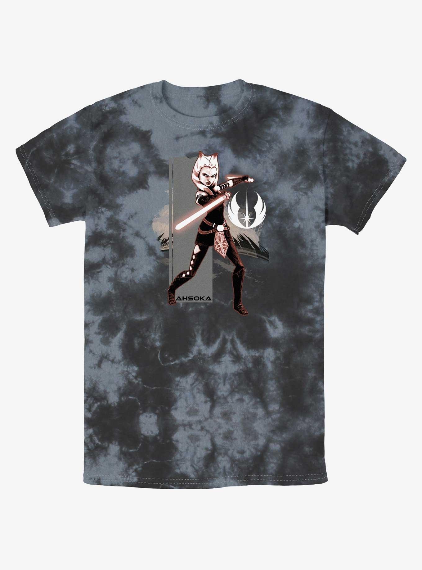 Star Wars Ahsoka Grey Jedi Tie-Dye T-Shirt