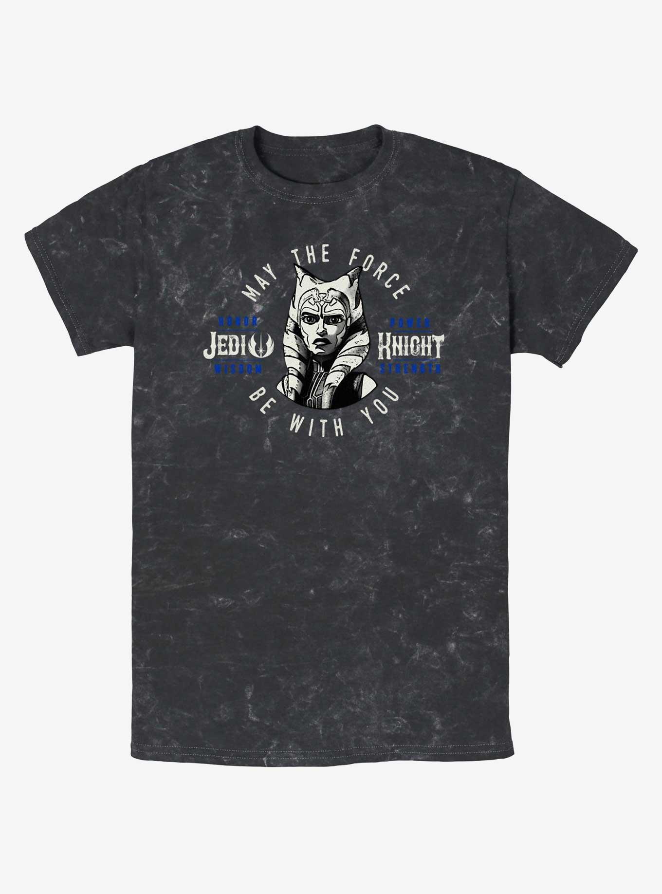 Star Wars: The Clone Wars The Grey One Mineral Wash T-Shirt, BLACK, hi-res