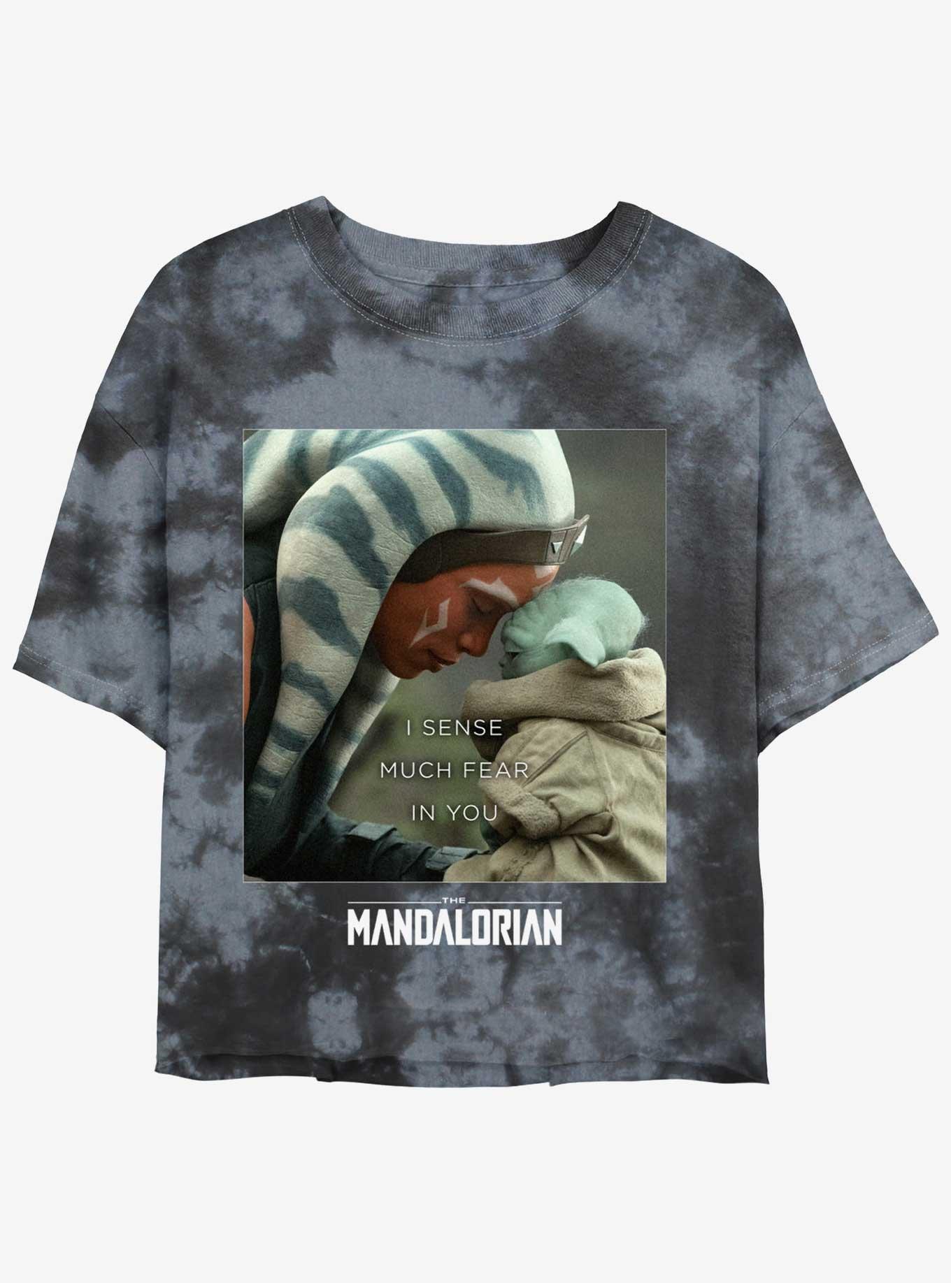 Star Wars The Mandalorian Ahsoka Tano Sense Fear The Child Tie-Dye Girls Crop T-Shirt, , hi-res