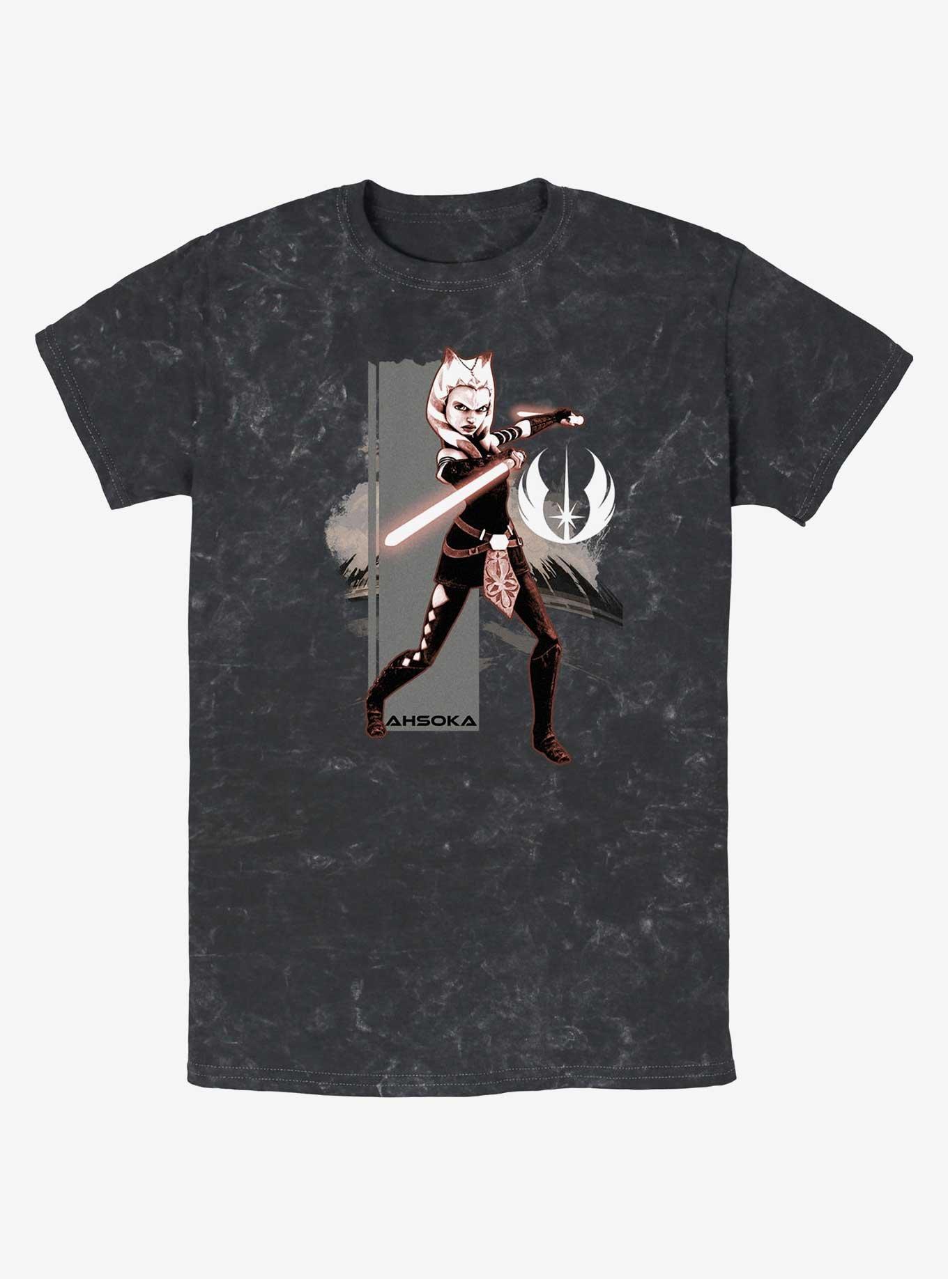 Star Wars Ahsoka Grey Jedi Mineral Wash T-Shirt, , hi-res