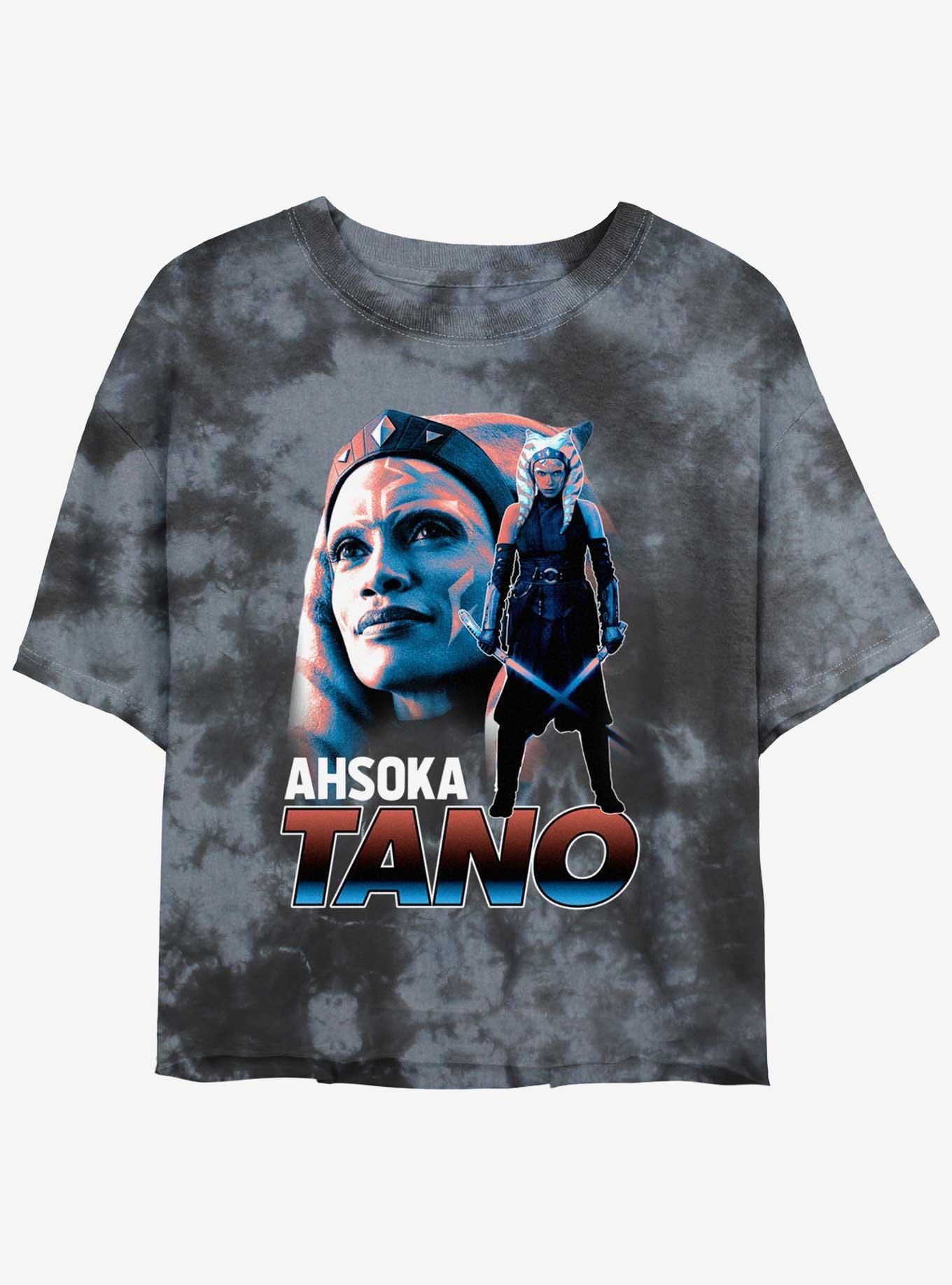 Star Wars The Mandalorian Ahsoka Tano Trainer Tie-Dye Girls Crop T-Shirt, , hi-res