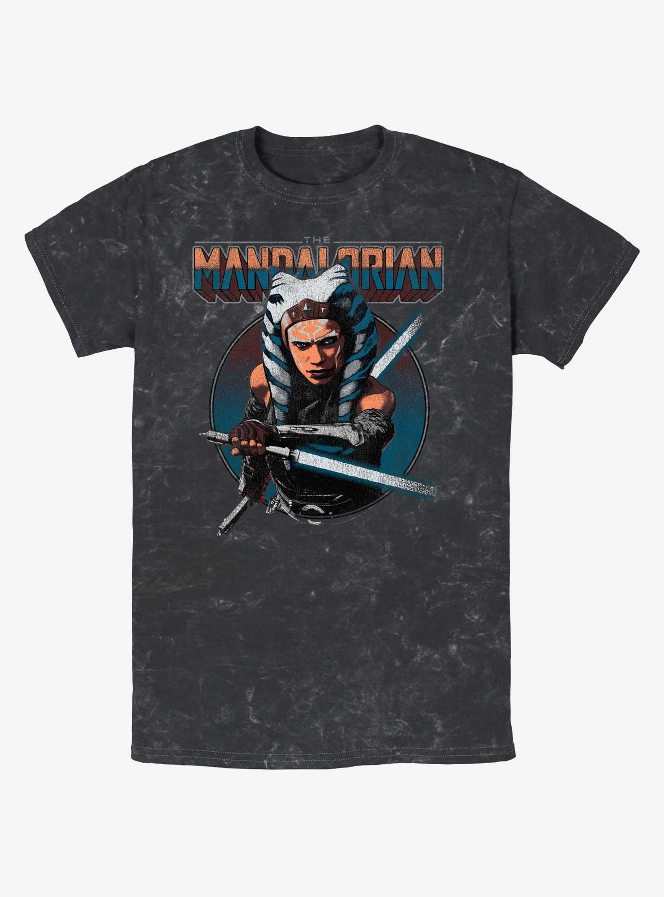Star Wars The Mandalorian Ahsoka Circle Mineral Wash T-Shirt, , hi-res