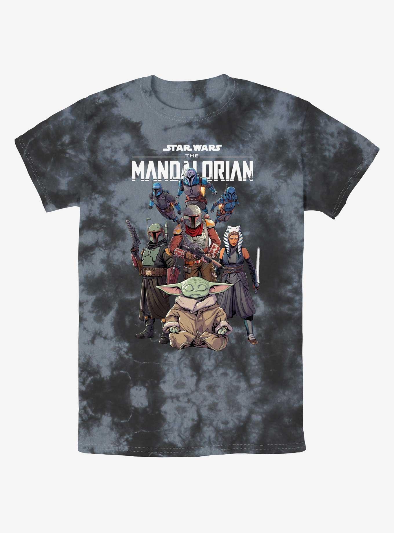 Star Wars The Mandalorian Grogu Protection Squad Tie-Dye T-Shirt, BLKCHAR, hi-res