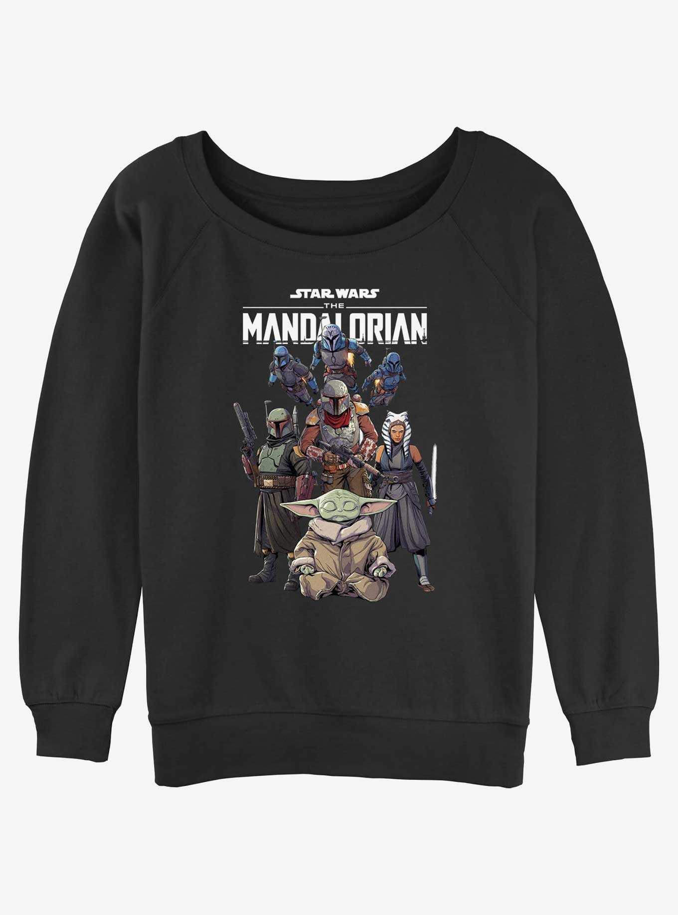 Star Wars The Mandalorian Grogu Protection Squad Girls Slouchy Sweatshirt, , hi-res