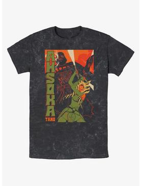 Star Wars Ahsoka Darth Vader Comic Style Battle Mineral Wash T-Shirt, , hi-res