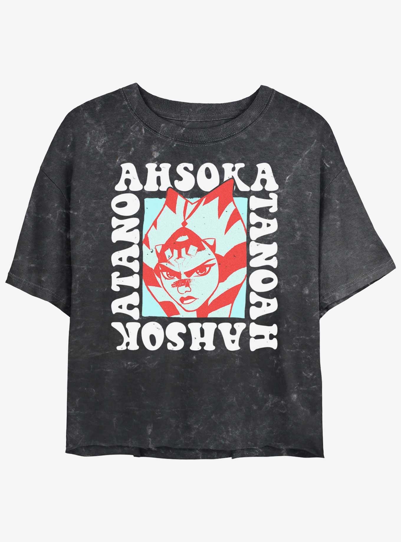 Star Wars Forces Of Destiny Ahsoka Groovy Mineral Wash Girls Crop T-Shirt
