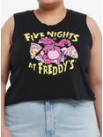 Five Nights At Freddy's Pizza Girls Crop Muscle Tank Top Plus Size, MULTI, hi-res