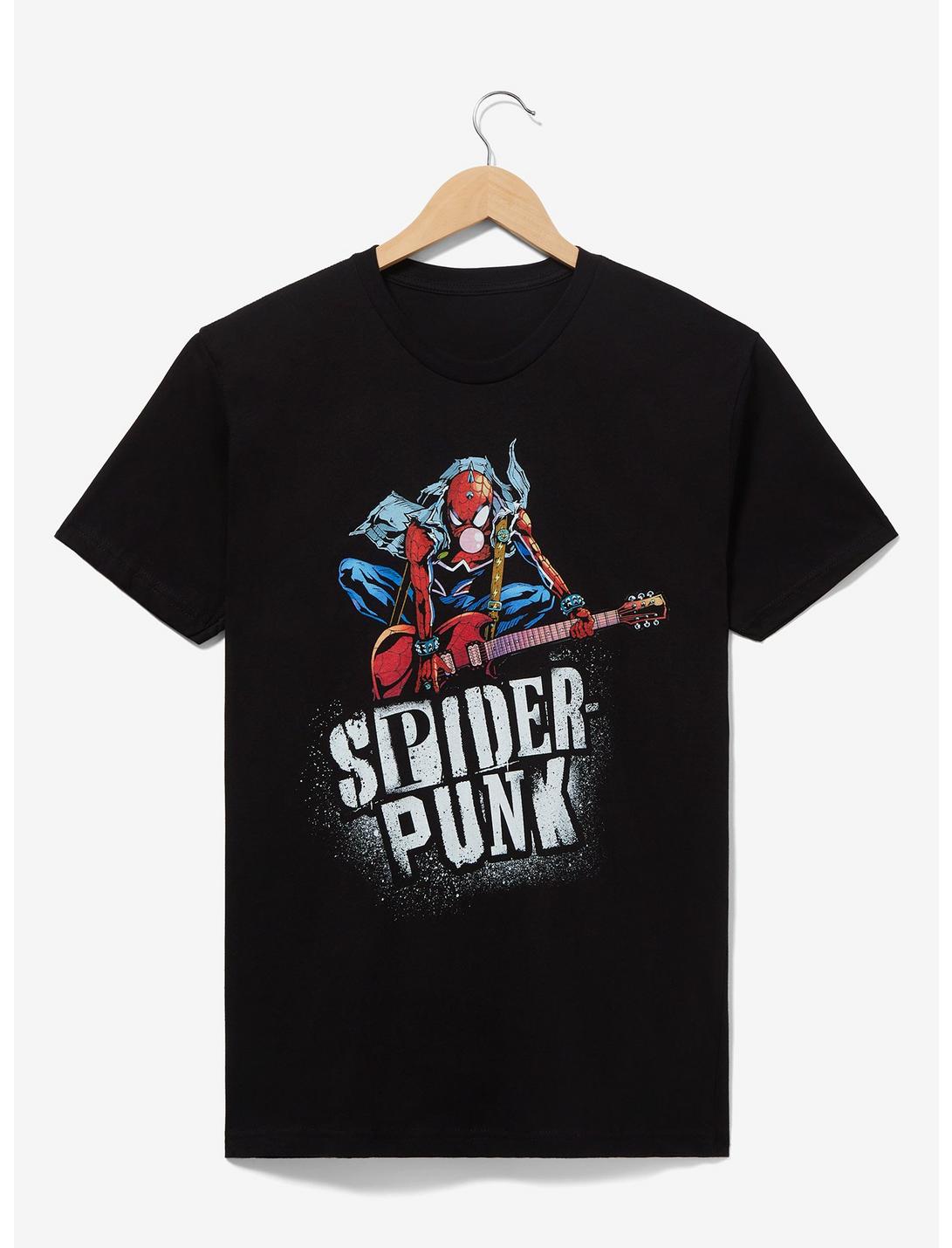 Marvel Spider-Man Spider-Punk Portrait T-Shirt - BoxLunch Exclusive, BLACK, hi-res