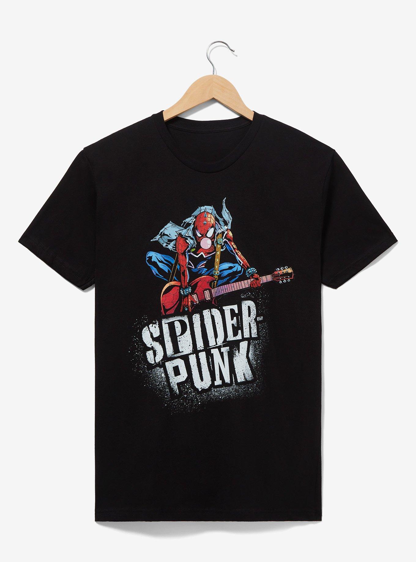 Marvel Spider-Man Spider-Punk Portrait T-Shirt - BoxLunch Exclusive, BLACK, hi-res