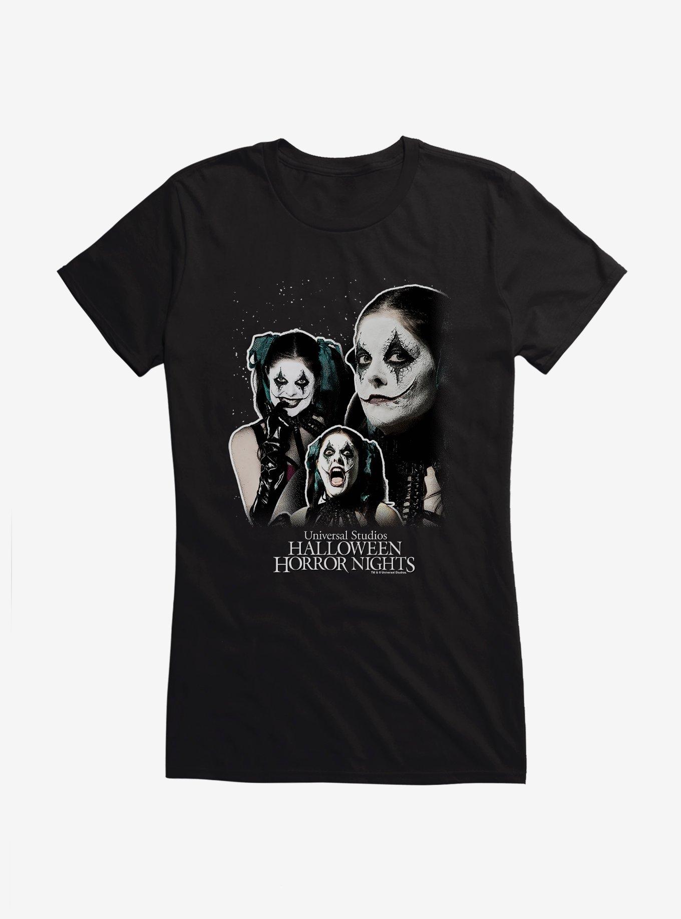 Universal Studios Halloween Horror Nights Chance The Clown Girls T-Shirt, BLACK, hi-res