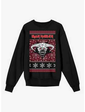 Iron Maiden Holiday Horned Demon Sweatshirt, , hi-res