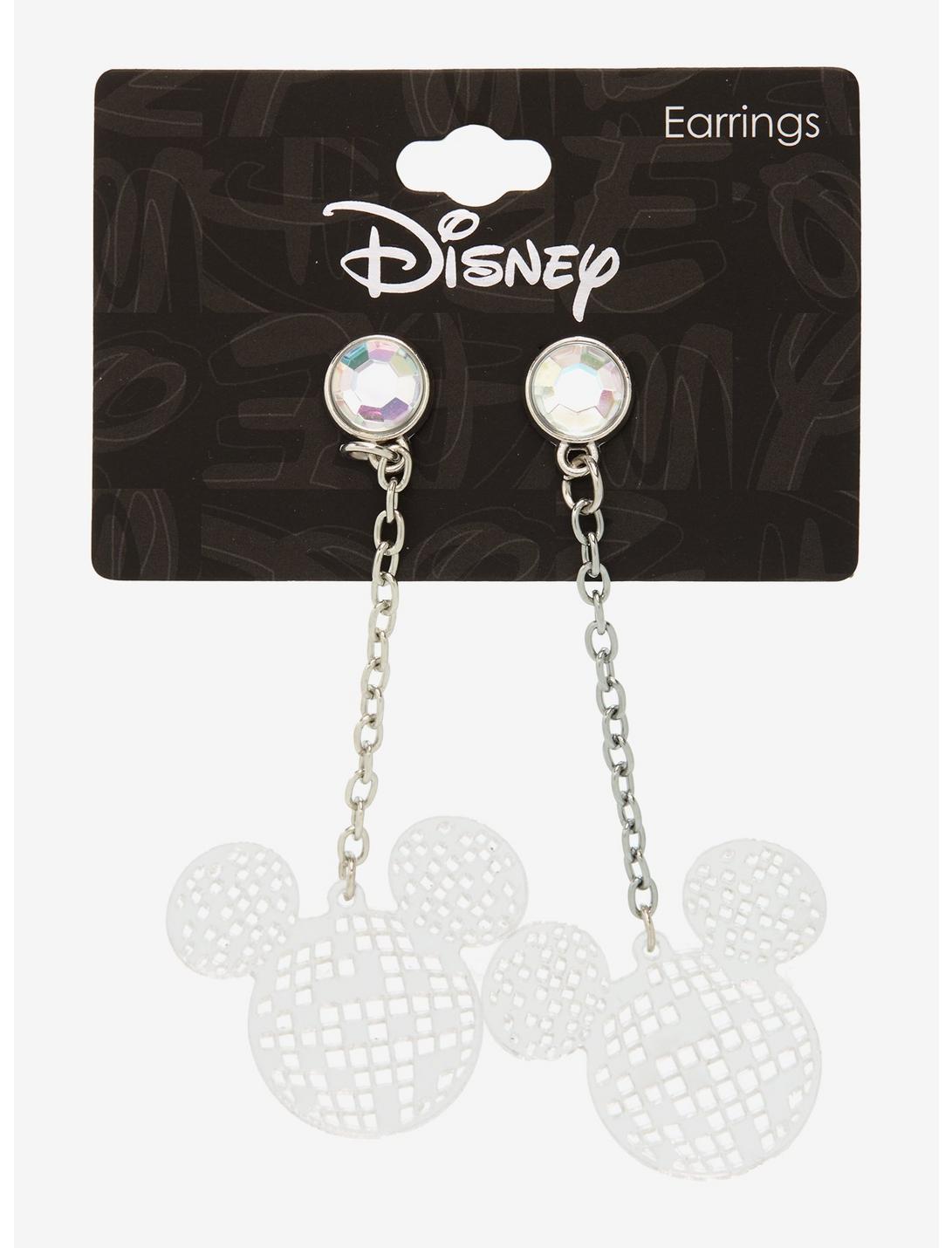 Disney Mickey Mouse Disco Ball Charm Earrings - BoxLunch Exclusive, , hi-res
