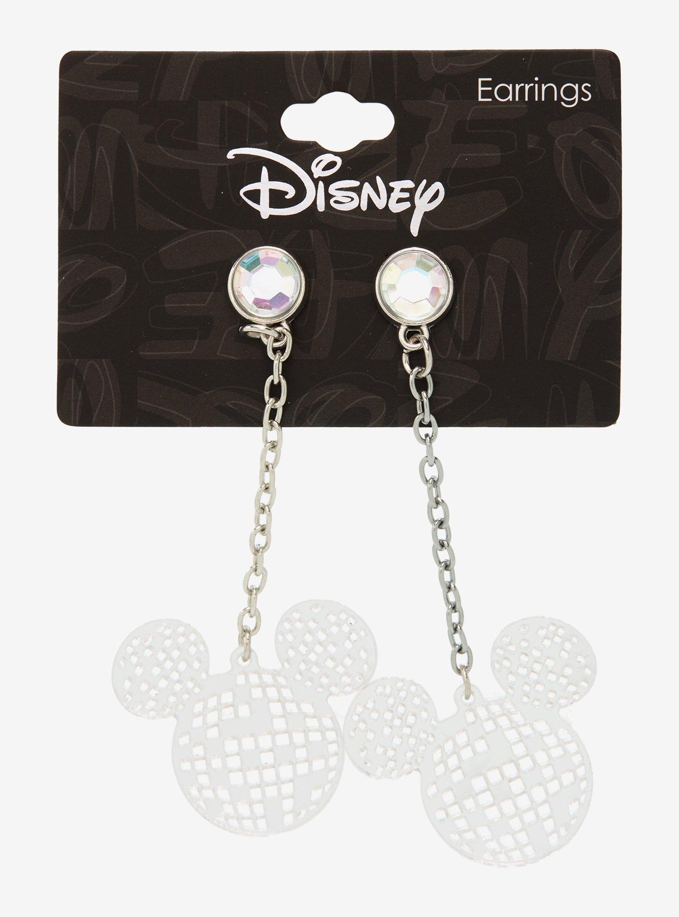 Disney Mickey Mouse Disco Ball Charm Earrings - BoxLunch Exclusive, , hi-res