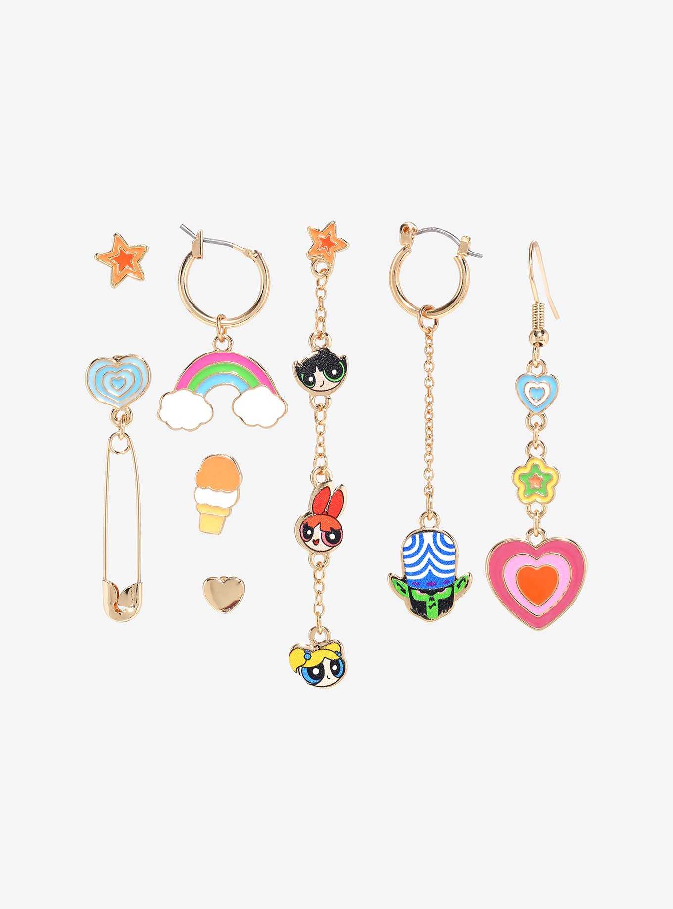 The Powerpuff Girls Icons Mix and Match Earring Set, , hi-res