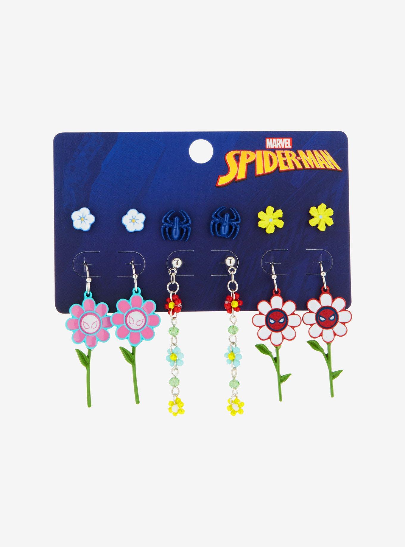 Marvel Spider-Man Flowers Earring Set, , hi-res