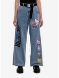 Hello Kitty And Friends Racing Team Wide Leg Girls Jeans, MULTI, hi-res