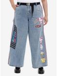 Hello Kitty And Friends Racing Team Wide Leg Girls Jeans Plus Size, MULTI, hi-res