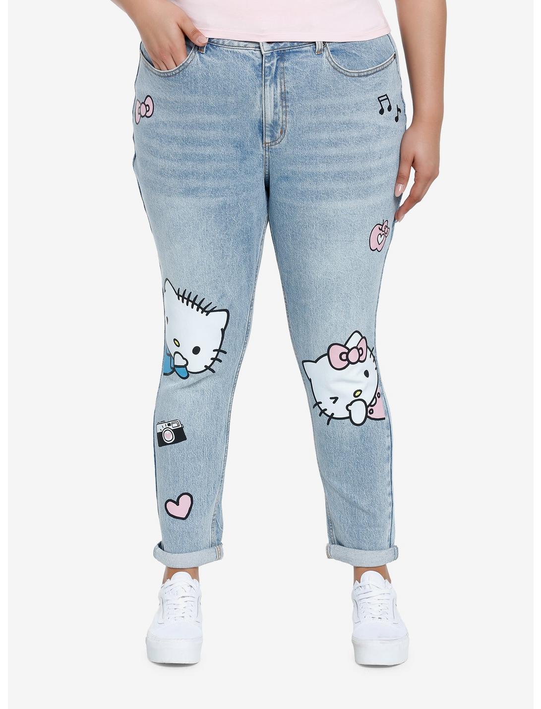 Hello Kitty & Dear Daniel Mom Jeans Plus Size, MULTI, hi-res