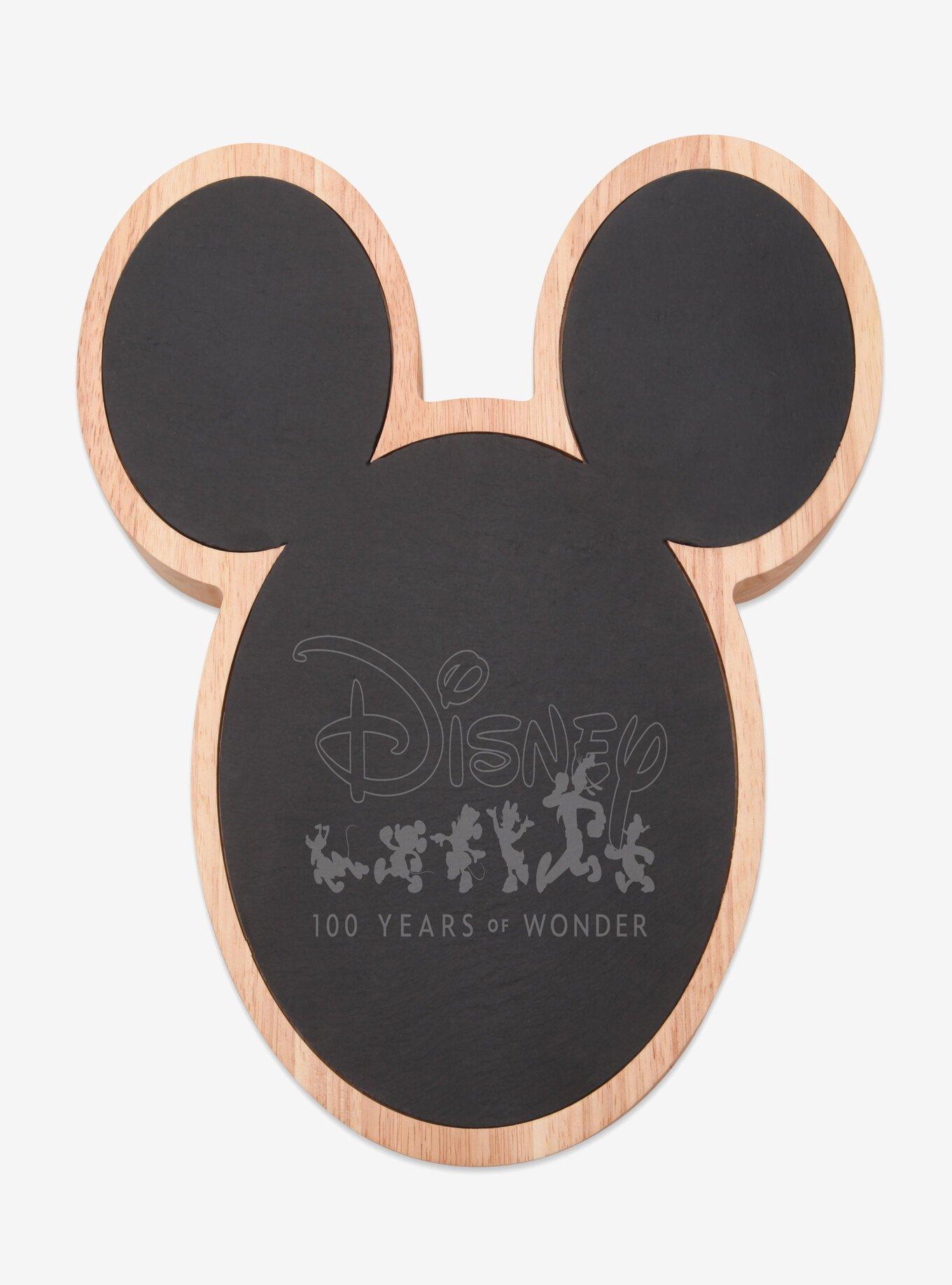 Disney100 Mickey Head-Shaped Black Cheese Board with Cheese Knife Set, , hi-res