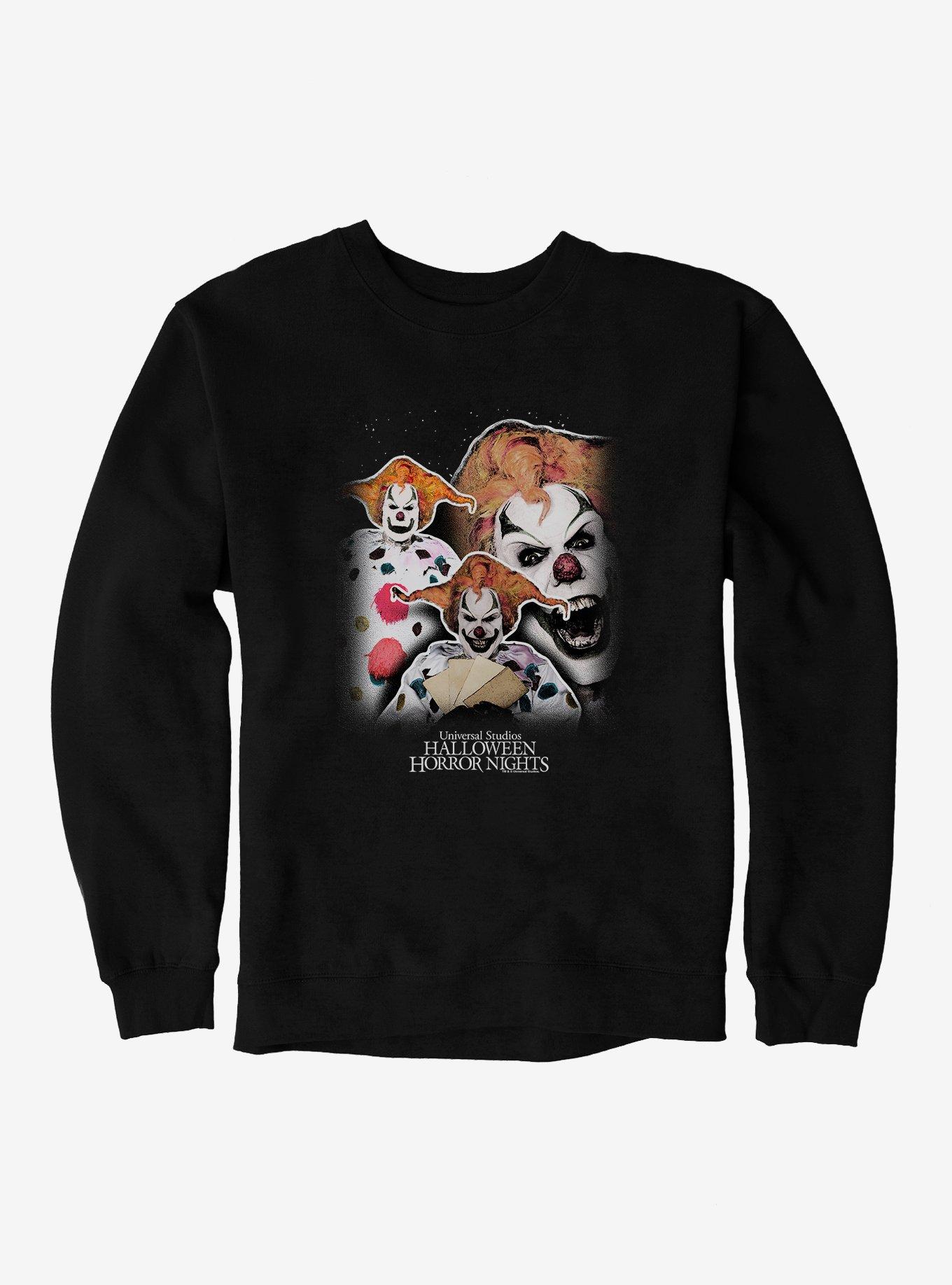 Universal Studios Halloween Horror Nights Jack The CLown Sweatshirt, BLACK, hi-res