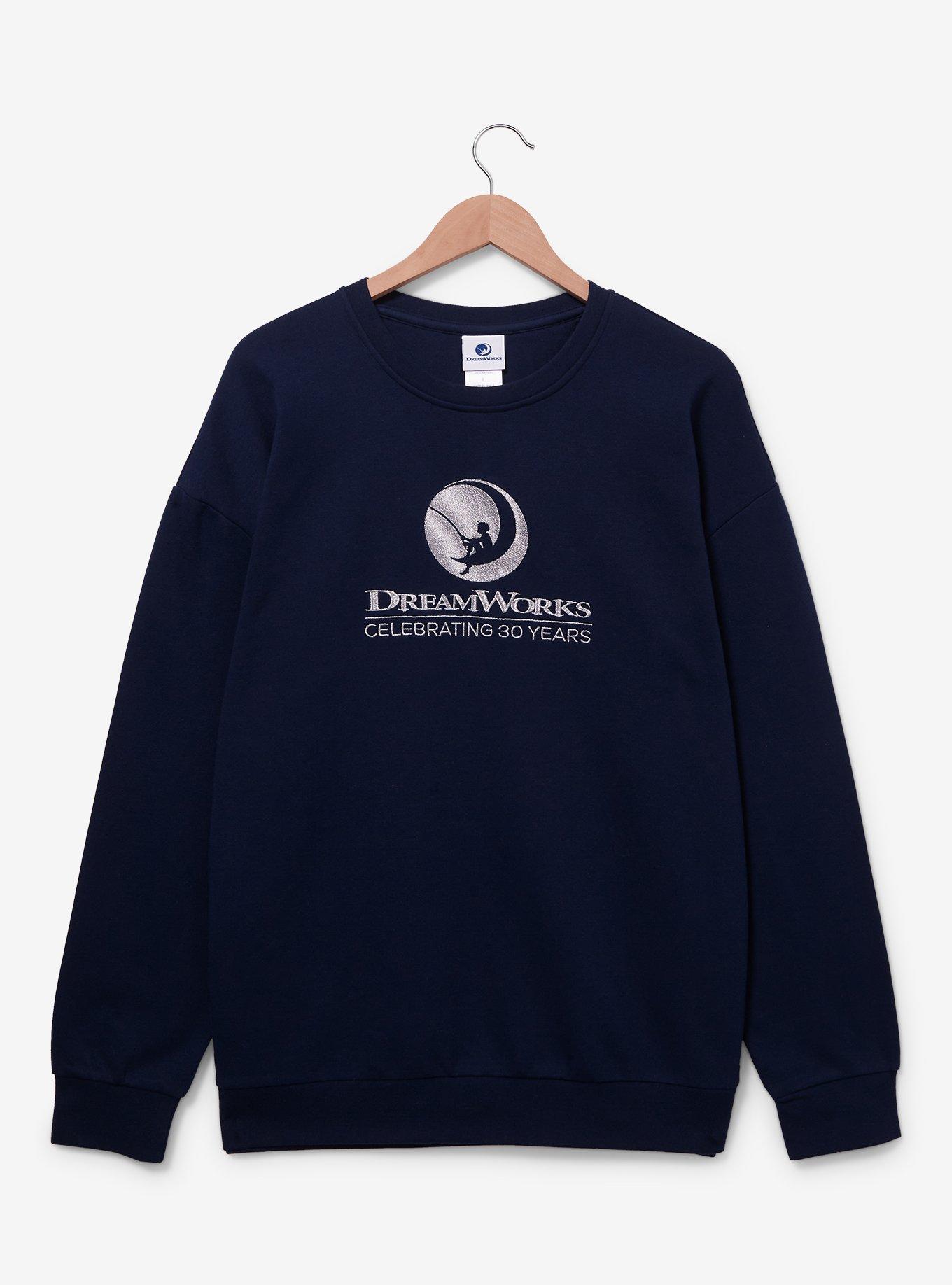 DreamWorks 30th Anniversary Metallic Logo Crewneck — BoxLunch Exclusive, , hi-res