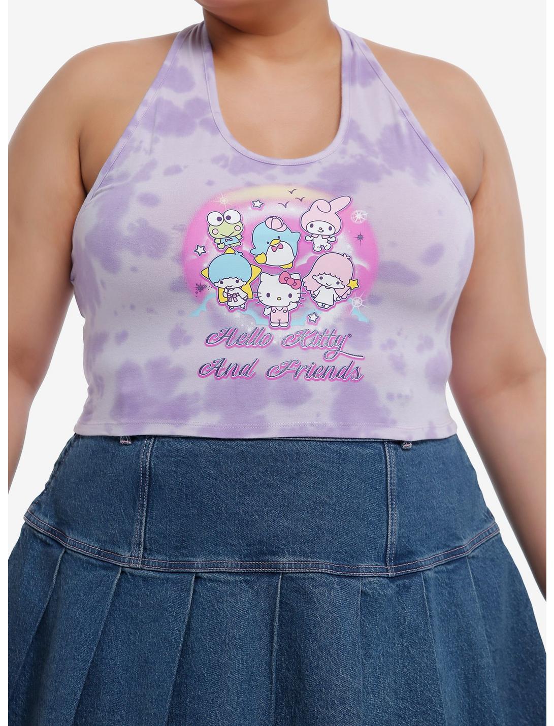 Hello Kitty And Friends Group Tie-Dye Girls Halter Top Plus Size, MULTI, hi-res