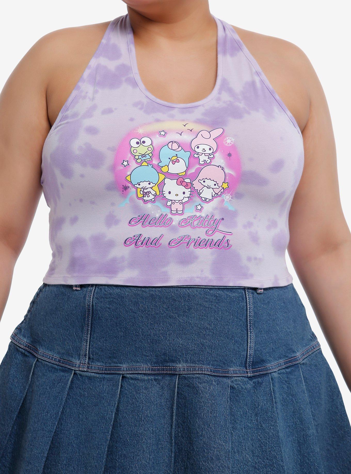 Hello Kitty And Friends Group Tie-Dye Girls Halter Top Plus Size, MULTI, hi-res