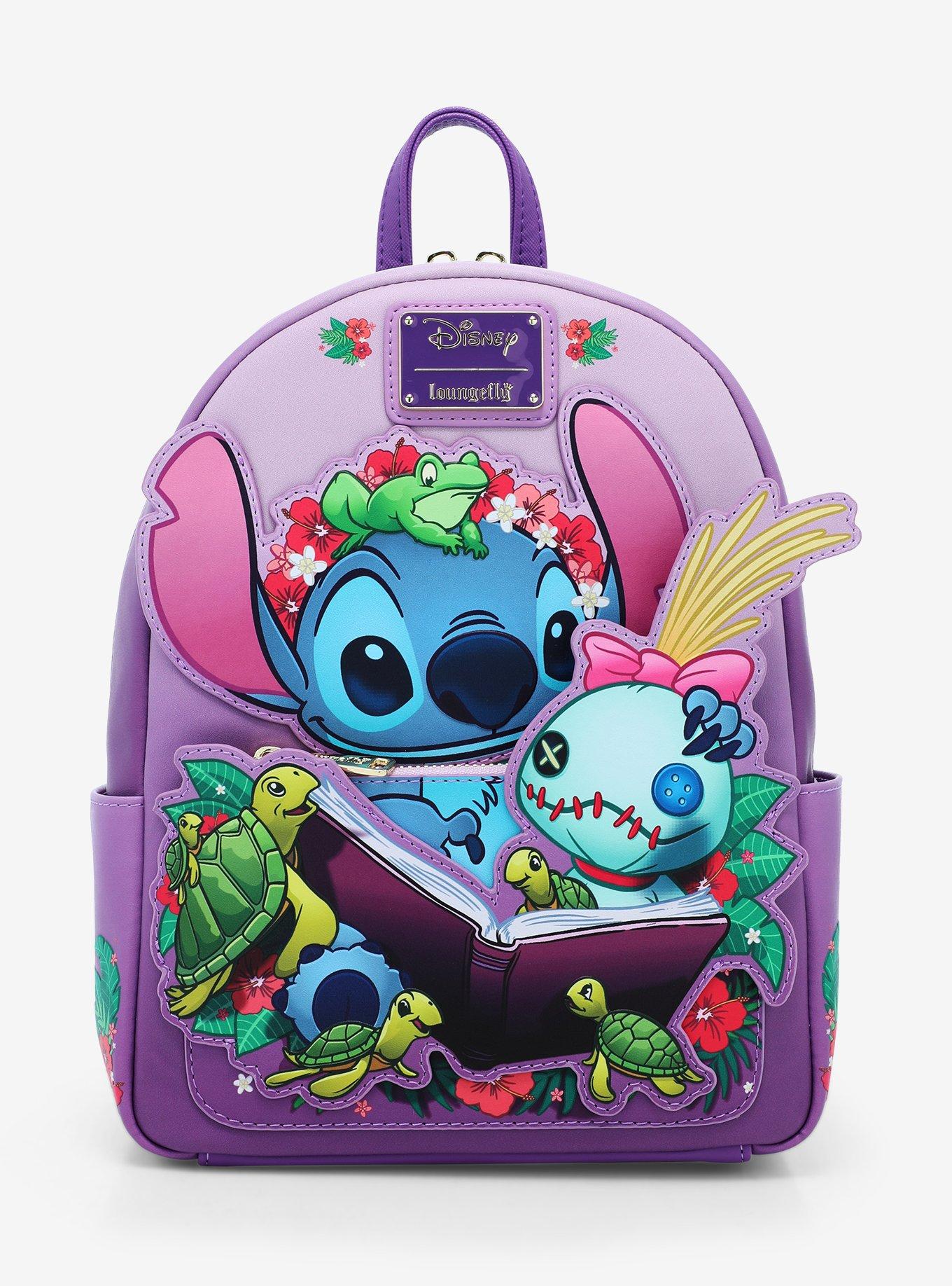 Loungefly Disney Lilo Stitch Scrump Reading Mini Backpack