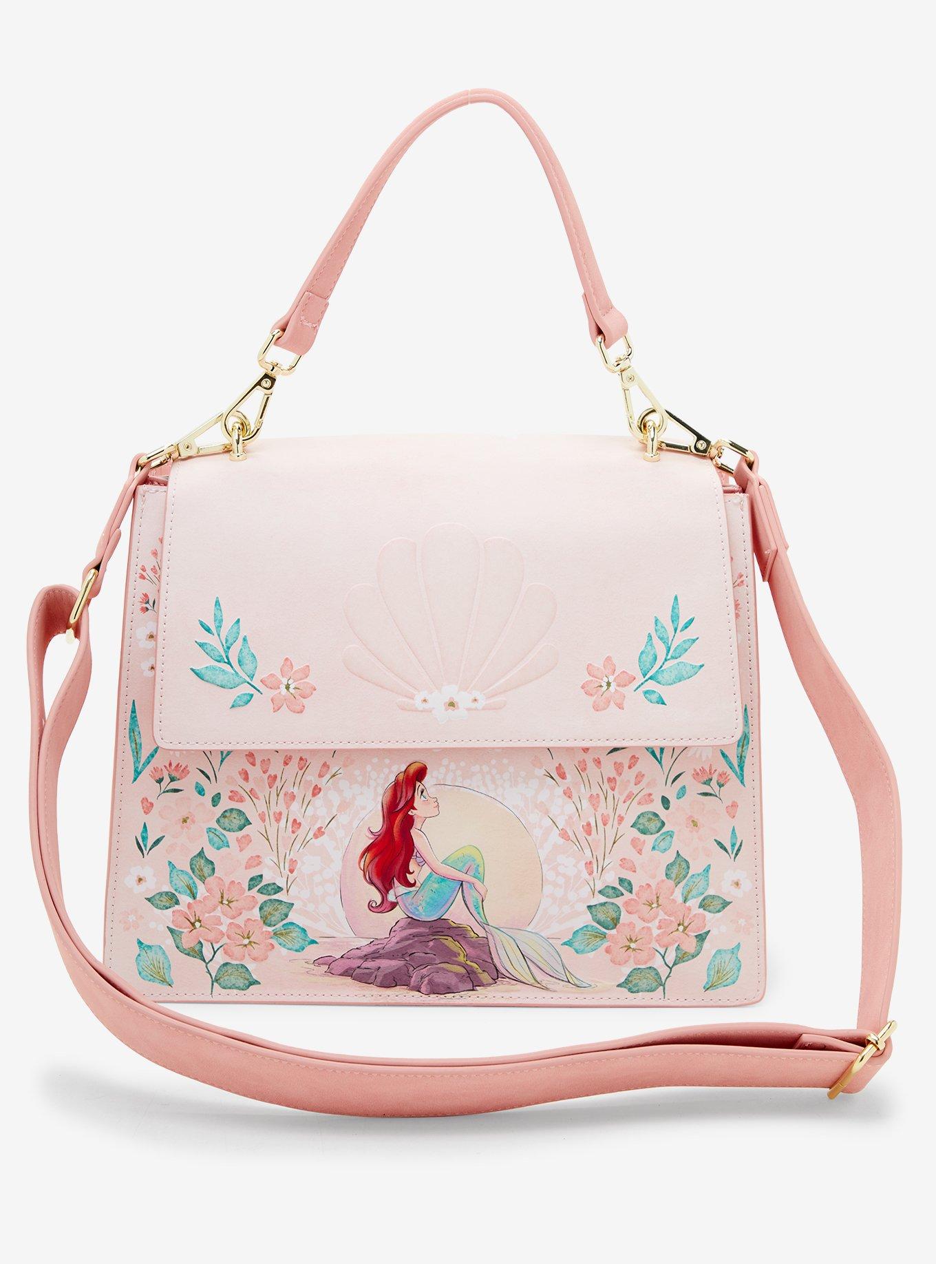 Loungefly Disney The Little Mermaid Ariel Floral Crossbody Bag - BoxLunch Exclusive, , hi-res