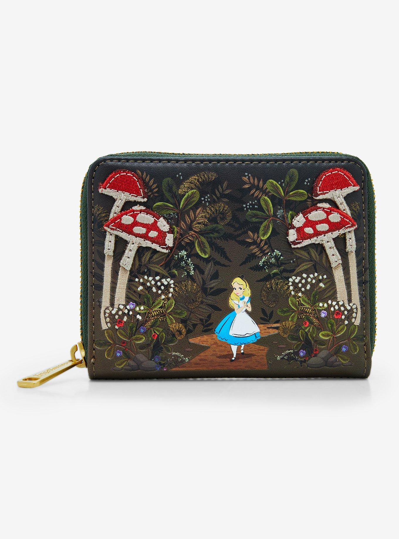 Loungefly Disney Alice in Wonderland Alice Mushrooms Zip Wallet — BoxLunch Exclusive