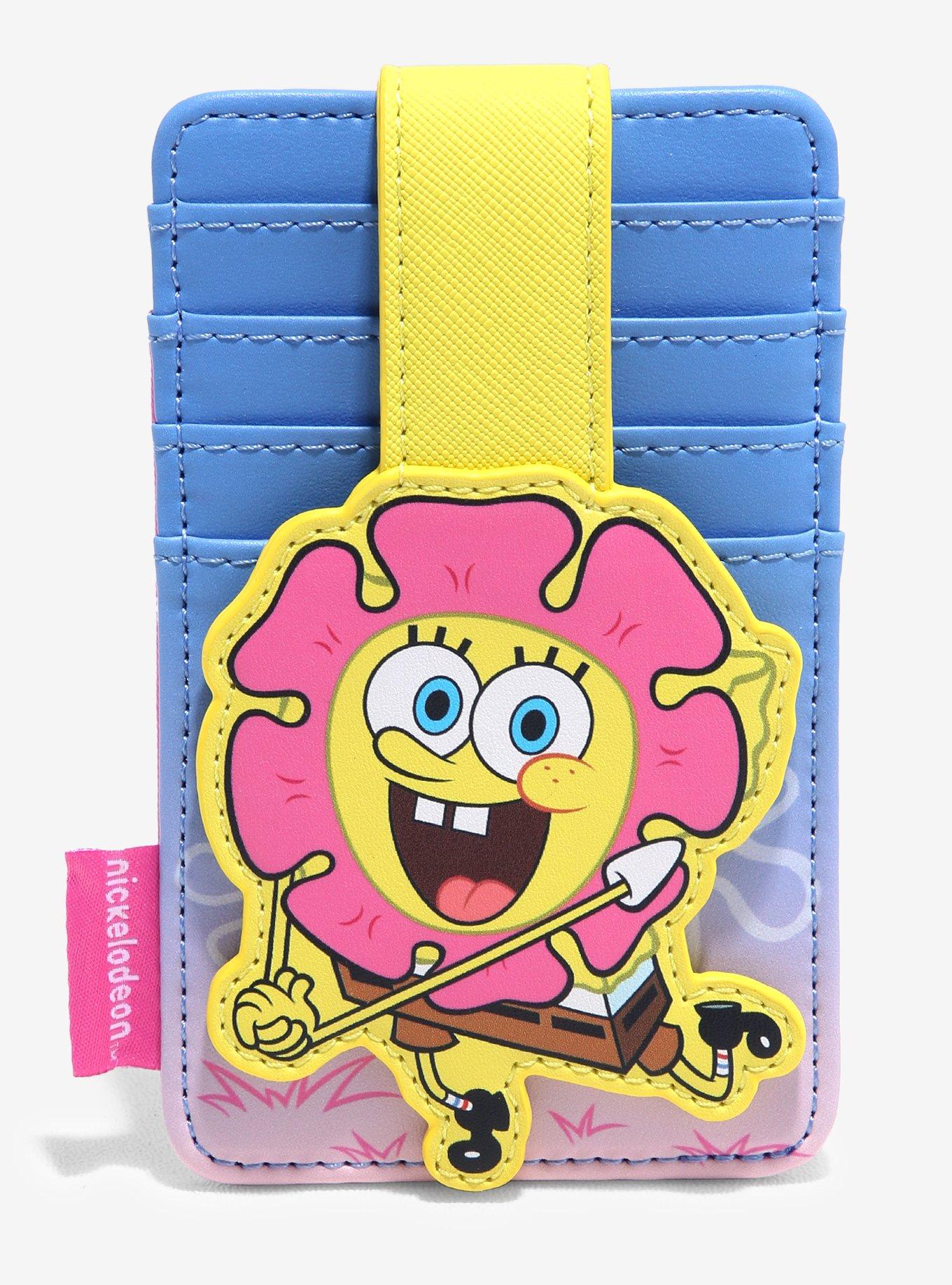 SpongeBob SquarePants Floral Face Cardholder &mdash; BoxLunch Exclusive, , hi-res