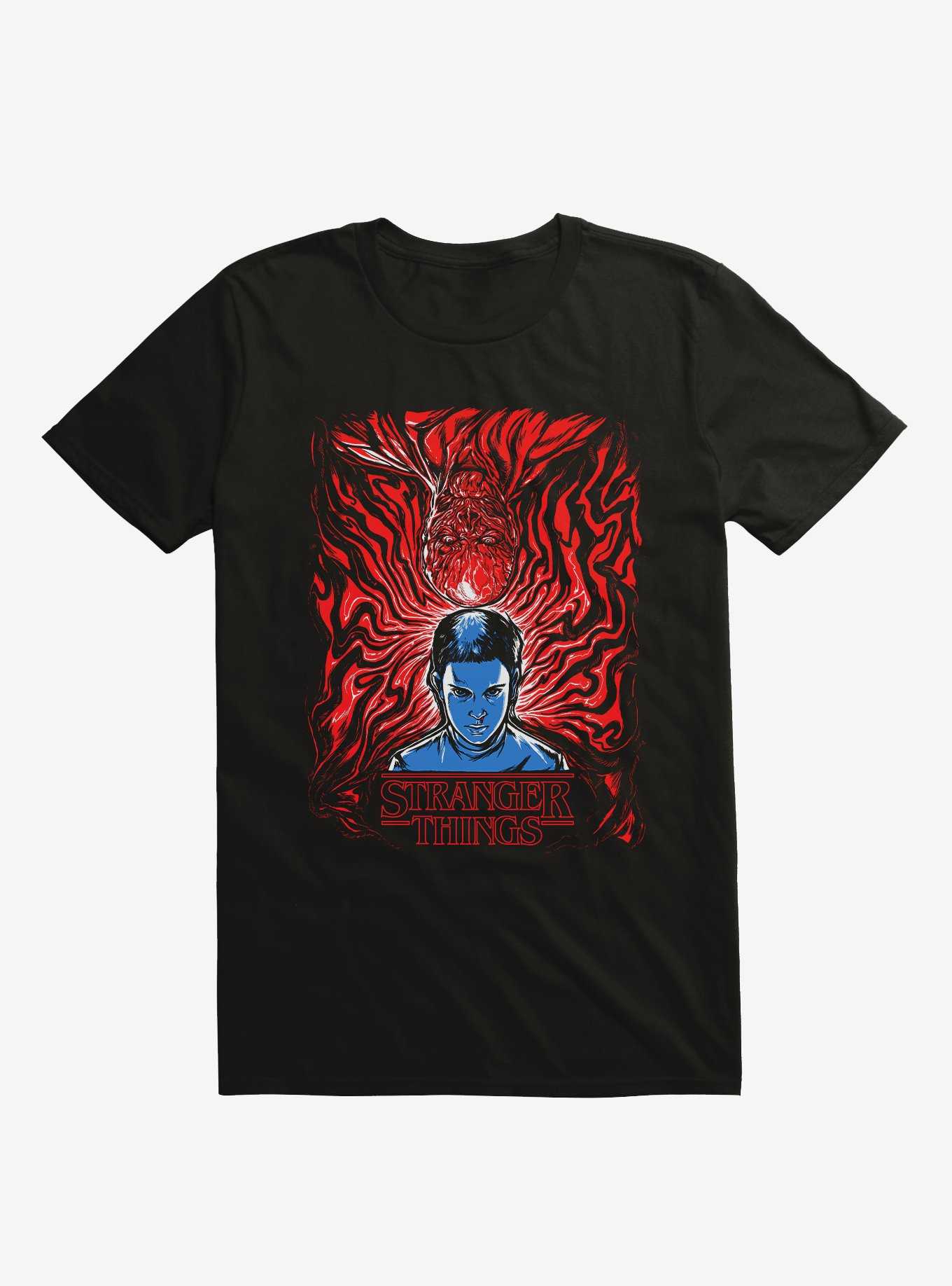 Stranger Things Eleven & Vecna T-Shirt By Jettila Lewis, , hi-res