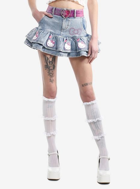 ANDMARY】Heart hip denim skirt
