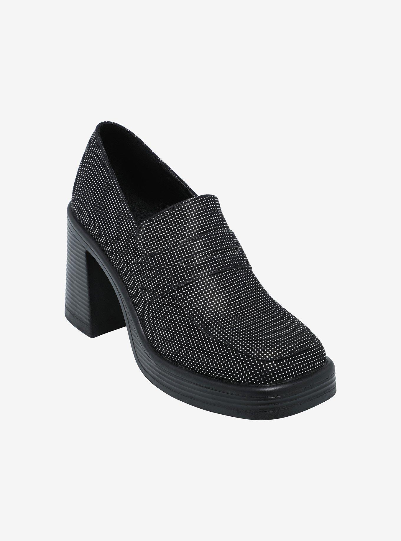 Yoki Silver Polka Dot Platform Loafer, MULTI, hi-res