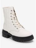 Yoki Cream Quilted Combat Boots, MULTI, hi-res