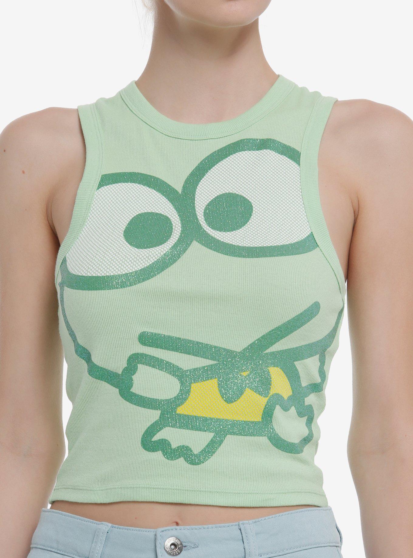 Keroppi Glitter Girls Ribbed Tank Top, , hi-res