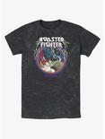 Rooster Fighter Metal Bird Keiji Mineral Wash T-Shirt, BLACK, hi-res